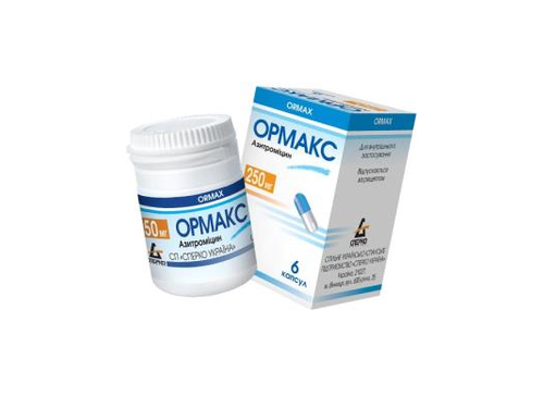 Цены на Ормакс капс. 250 мг №6
