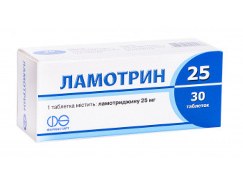 Ціни на Ламотрин 25 табл. 25 мг №30 (10х3)