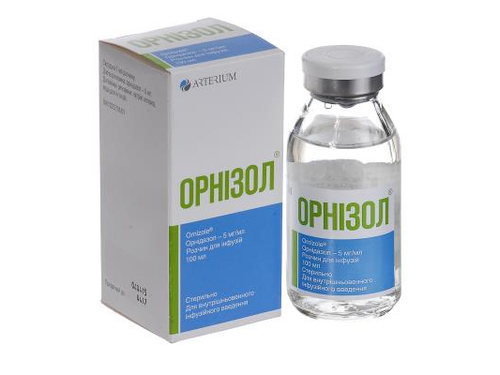 Ціни на Орнізол розчин для інф. 5 мг/мл пляш. 100 мл