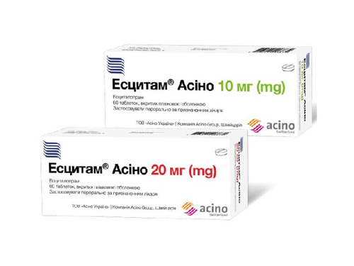 Ціни на Есцитам Асіно табл. в/о 20 мг №60 (10х6)