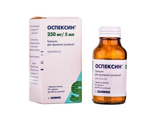 Ціни на Оспексин гран. для орал. сусп. 250 мг/5 мл фл. 33 г
