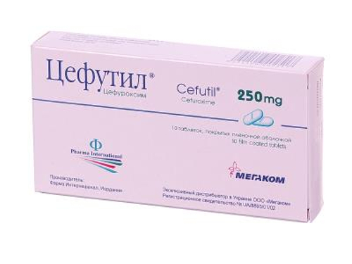 Цены на Цефутил табл. п/о 250 мг №10