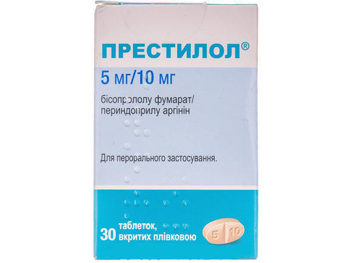 Ціни на Престилол табл. в/о 5 мг/10 мг №30
