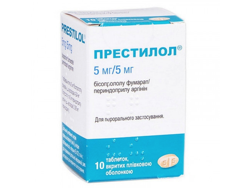 Ціни на Престилол табл. в/о 5 мг/5 мг №10