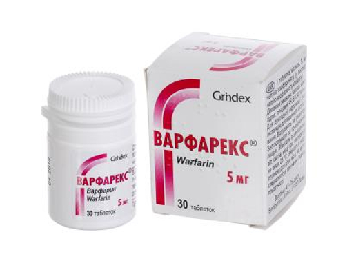 Цены на Варфарекс табл. 5 мг №30