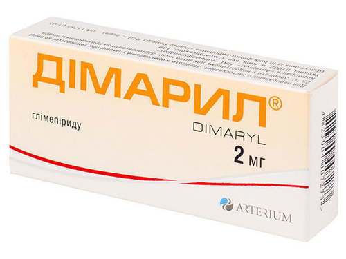 Ціни на Дімарил табл. 2 мг №60 (10х6)