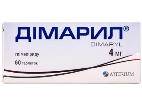 Цены на Димарил табл. 4 мг №60 (10х6)