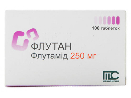 Ціни на Флутан табл. 250 мг №100 (10х10)