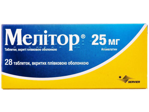 Ціни на Мелітор табл. в/о 25 мг №28 (14х2)