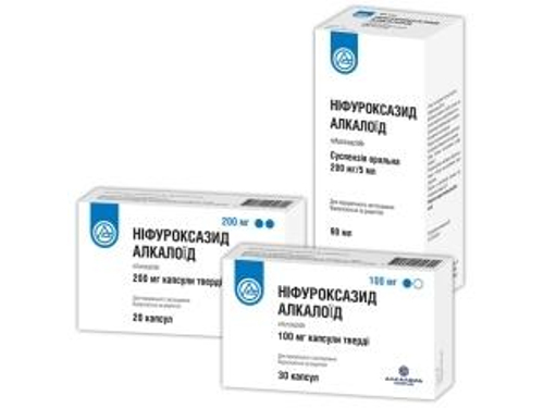 Ціни на Ніфуроксазид Алкалоїд сусп. орал. 200 мг/5 мл фл. 90 мл