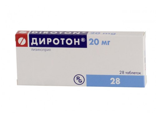 Цены на Диротон табл. 20 мг №28 (14х2)