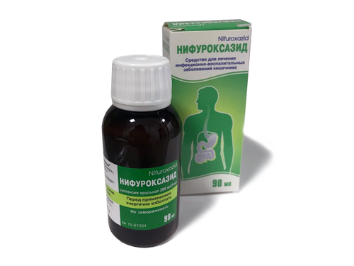 Ціни на Ніфуроксазид сусп. орал. 200 мг/5 мл фл. 90 мл