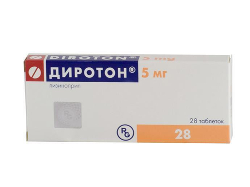 Цены на Диротон табл. 5 мг №28 (14х2)