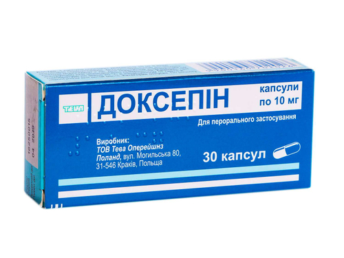 Цены на Доксепин капс. 10 мг №30 (10х3)