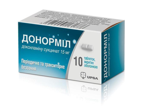 Ціни на Донорміл табл. в/о 15 мг №10