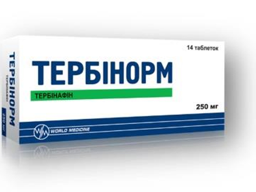 Ціни на Тербінорм табл. 250 мг №14 (7х2)