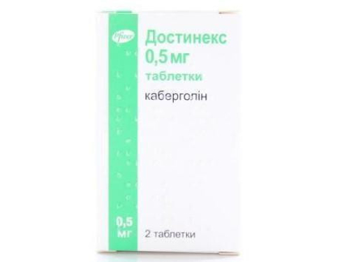 Цены на Достинекс табл. 0,5 мг №2