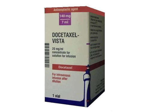 Цены на Доцетаксел-Виста конц. для раствора для инф. 20 мг/мл фл. 7 мл (140 мг) №1