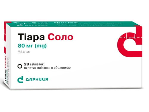Цены на Тиара Соло табл. п/о 80 мг №28 (14х2)