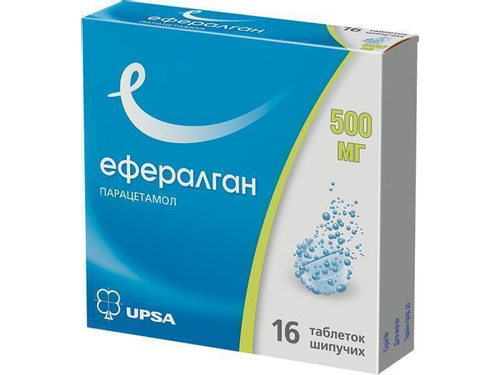 Эффералган табл. шип. 500 мг №16 (4х4)
