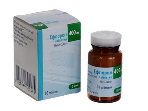 Ціни на Ефлоран табл. 400 мг №10