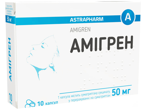Амігрен капс. 50 мг №10