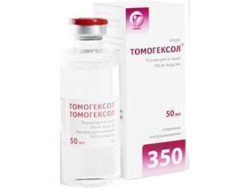 Цены на Томогексол раствор для ин. 350 мг йода/мл фл. 50 мл