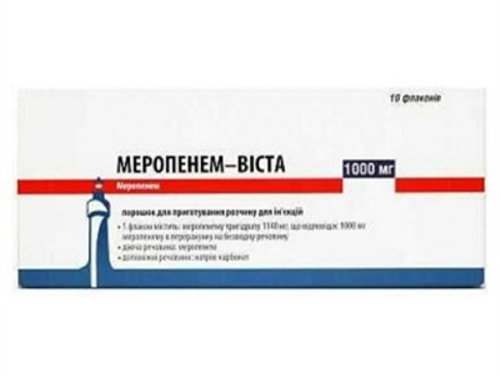 Меропенем-Віста пор. для розчину для ін. 1000 мг фл. №10