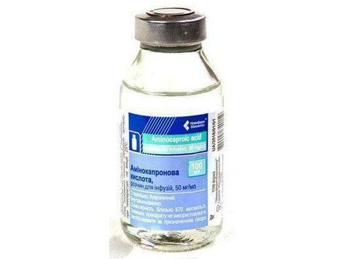 Амінокапронова кислота розчин для інф. 5% пляш. 100 мл Новофарм