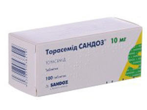 Цены на Торасемид Сандоз табл. 10 мг №100 (10х10)