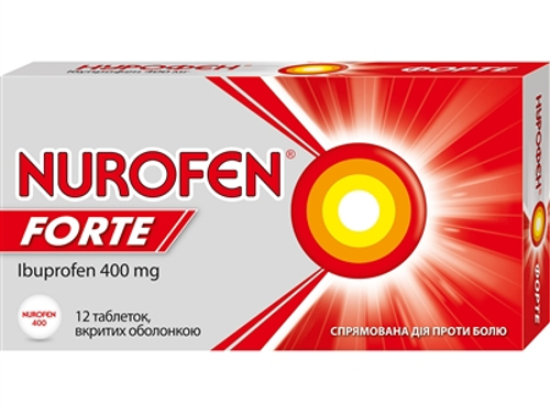 Цены на Нурофен форте табл. п/о 400 мг №12