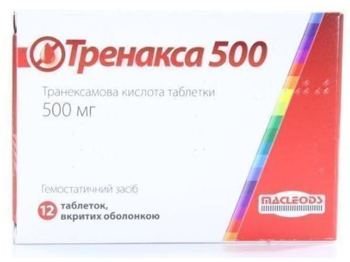 Цены на Тренакса 500 табл. п/о 500 мг №12 (6х2)