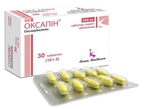 Ціни на Оксапін табл. в/о 300 мг №30 (10х3)