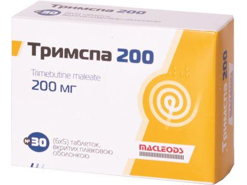Ціни на Тримспа 200 табл. в/о 200 мг №30 (15х2)