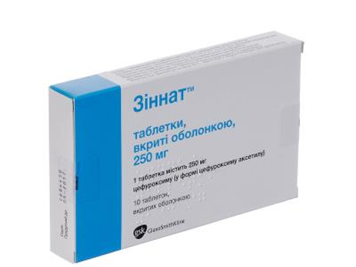 Зиннат табл. п/о 250 мг №10