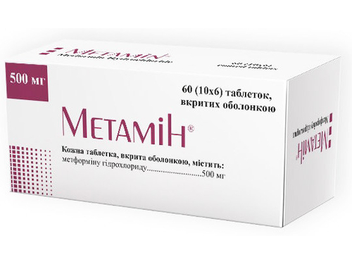 Цены на Метамин табл. п/о 500 мг №60 (10х6)