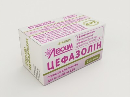 Цены на Цефазолин пор. для раствора для ин. фл. 1 г №5
