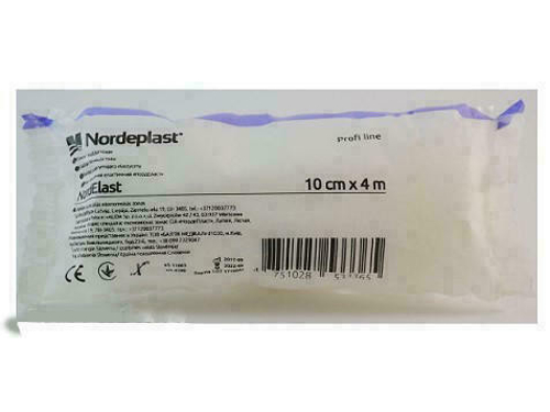 Ціни на Бинт еластичний NordePlast NordElast 10 см х 4 м