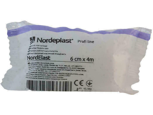 Ціни на Бинт еластичний NordePlast NordElast 6 см х 4 м