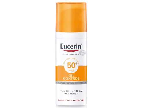 Гель-крем солнцезащитный Eucerin Oil Control для лица матирующий SPF 50+ 50 мл