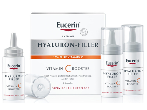 Ціни на Засіб для обличчя Eucerin Hyaluron Filler вітамін С бустер 8 мл 3 шт.
