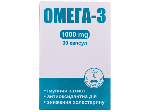 Цены на Enjee Омега-3 капс. 1000 мг №30