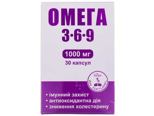 Цены на Enjee Омега 3-6-9 капс. 1000 мг №30