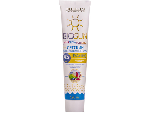 Цены на Крем солнцезащитный Bioton Biosun детский SPF 45 120 мл