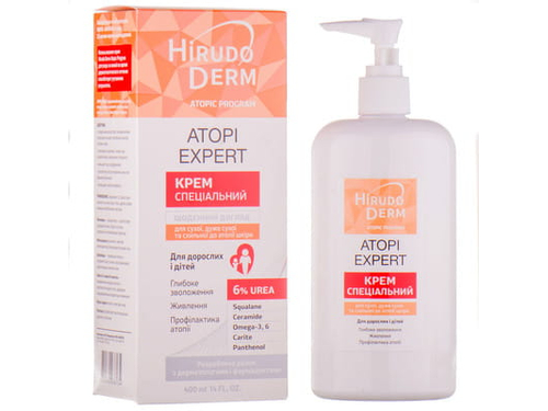 Крем спеціальний Hirudo Derm Atopic Program Аtopi Expert для сухої, дуже сухої і схильної до атопії шкіри 400 мл