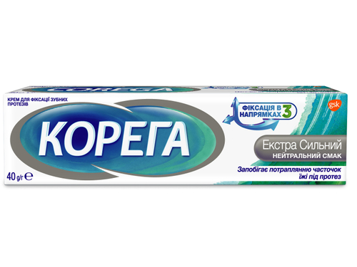 Цены на Крем для фиксации зубных протезов Корега Нейтральный вкус 40 г