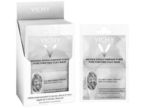 Маска для обличчя Vichy мінеральна для очищення пор 6 мл 2 шт.