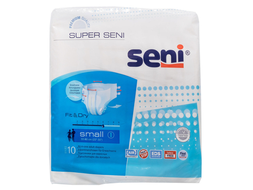 Ціни на Підгузки для дорослих Seni Super Small розмір S-1, 10 шт.