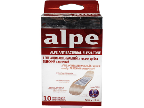 Ціни на Пластир Alpe бактерицидний еластичний тілесний класичний 76 х 19 мм, 1 шт.