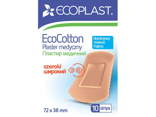 Ціни на Пластир Ecoplast EcoCotton 72 х 38 мм, 10 шт.